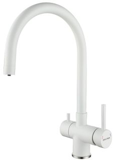 Смеситель для кухни Paulmark Heller He213218-431 белый матовый